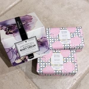 Beekman Goat milk soap and whipped body cream